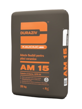 ADEZIV FLEXIBIL CU KAUCIUC® PENTRU PLACARI CERAMICE, DURAZIV AM 15, 20KG / PALET 48 SACI