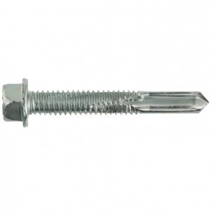 DIN 7504K - L - self-drilling screw with hexagonal head, white galvanised - 5.5, 80