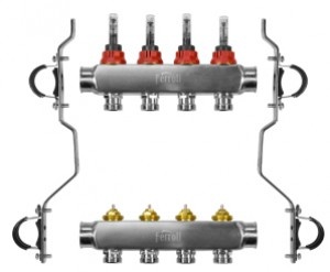 Distribuitoare De Inox Pentru Incalzire In Pardoseala, 10 Cai, Basic, 97Dis110