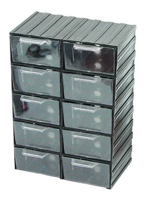 DULAP PLASTIC 213X304X125MM / 10 SERTARE TRANSPARENTE
