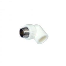 Elbow 90 With External Metal Thread, Ppr White, 25X3/4"