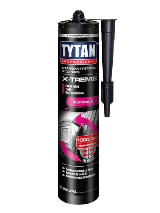 ETANSANT TRANSPARENT PENTRU ACOPERIS TYTAN X-TREME / 280 ML