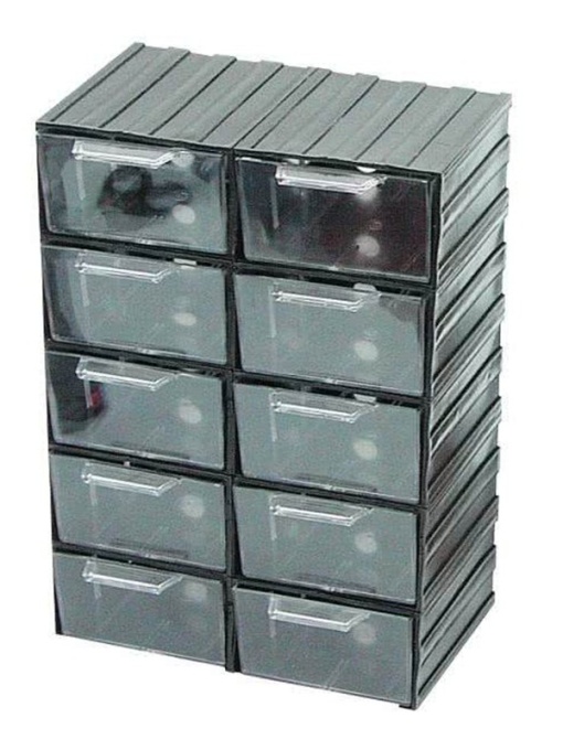 Plastic Cupboard 213X304X125Mm / 10 Transparent Drawers