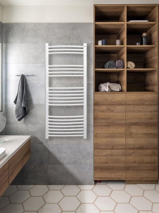 RADIATOR BAIE PORTPROSOP CURBAT 500X1000MM ALB , ATENA 16 TEVI - Img 2