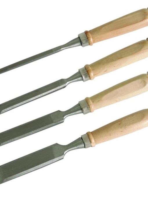SET DALTI LEMN CU MANER LEMN - 4 PIESE