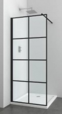 Shower Fix Wall Young Black Grid Bf110G - Black