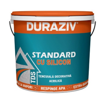 TENCUIALA DECORATIVA STRUCTURATA (SCOARTA DE COPAC), DURAZIV STANDARD CU SILICON TDS, 25KG / PALET 16 BUCATI
