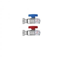 TURN-TURN VALVE SET WITH THERMOMETER FOR BASIC VALVES (97ROB300)