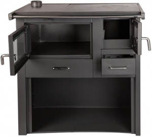 Wood Cooking Stove Grand Type B For Central Heating / P[Kw]: 12; T: Left