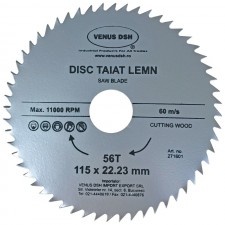 Wooden Cutting Disc 115 X 22.23 Mm - 56 T