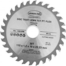 Wooden Cutting Disc Tct For Flex - 115X1.2X10X22.23 Mm - 30 T
