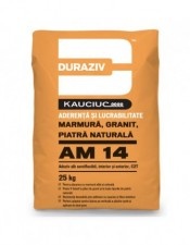 Adesivo bianco per marmo, granito e pietra naturale Duraziv Am 14 con Kauciuc, 25Kg