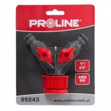 Distributor Connector with 2 valves 1" - 3/4" / Blister 99243