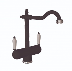 Florentina Aria Black/Antracciato Kitchen Pantry With Ceramic Handles