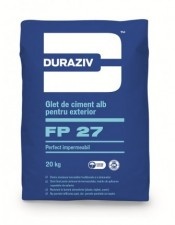 Fp 27, 20Kg Stucco cementizio bianco per esterni