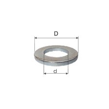 Galvanised Washers, Zinc Plated, Z18 (19.1/34.0Mm), 100/Set