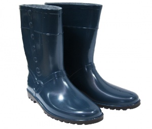 Ladies Blue Pvc Boots C10 40