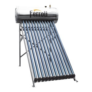 PANOU SOLAR PRESURIZAT DIN INOX ECOHEAT PRO 20 TUBURI , BOILER 200 LITRI