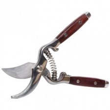 Scissors with spiral spring and wooden handle / 25Mm