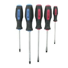 Screwdriver Set Cr-Va Rubber Handle - 5P.