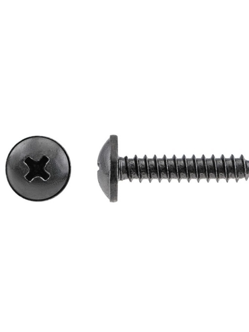 Self-tapping galvanised black zinc-plated combination head screw - 4.2, 25