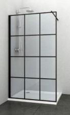 Shower Fix Wall Young Black Grid Bf120G - Black
