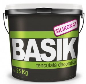 Декоративна мазилка Basik Silikonat R15 White / 25Kg