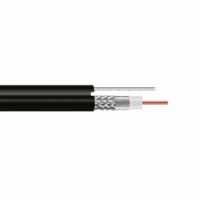 Черен коаксиален кабел Rg6 с Q5+/ Rola 305Ml