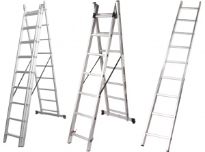 Aluminium Staircase Ets / N[Steps]: 9; T[Steps]: 2; H[Cm]: 406; Ht[Cm]: 420