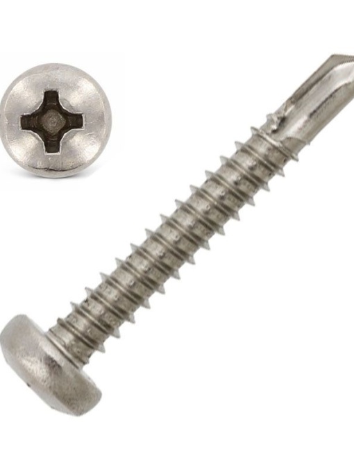DIN 7504N – Surub autoforant cu cap bombat – INOX A2