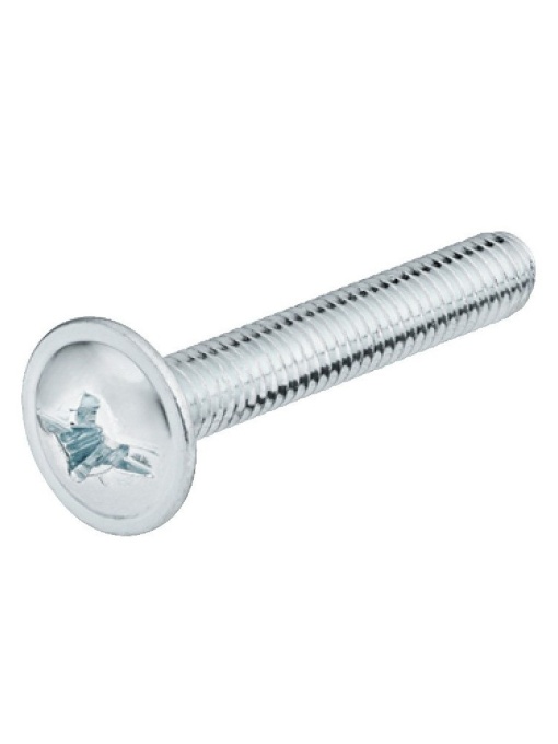 DIN 967 – surub cap plat, zincat alb - M 4, 40
