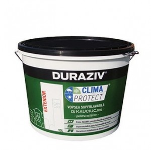 Duraziv Clima Protect Superwash Paint con Kauciuc Bianco Esterno 2,5L