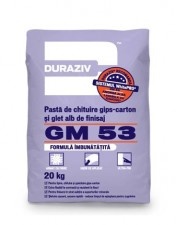 Gm 53, 20Kg Stucco di finitura bianco e Stucco di finitura bianco, 20Kg