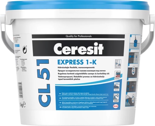 HIDROIZOLATIE FLEXIBILA CU USCARE RAPIDA PENTRU ETANSAREA PLACILOR CERAMICE CERESIT CL 51 / 15KG