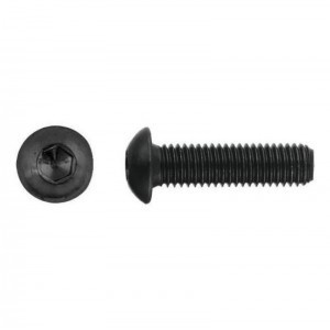 ISO 7380 -10.9 - domed head screw, black - 10, 25