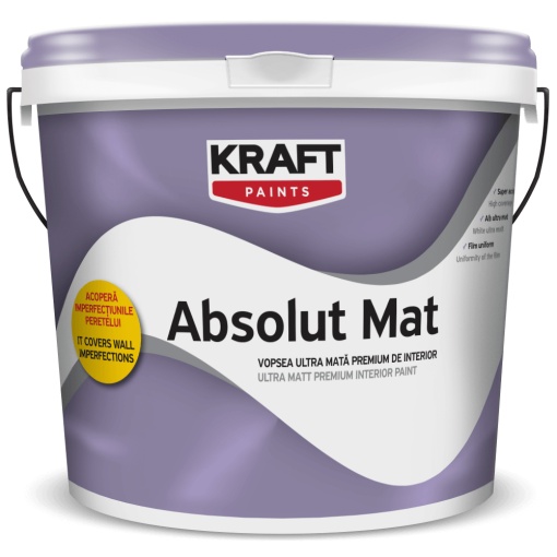 KRAFT PITTURA PER INTERNI SUPERLAVABILE ESTREMAMENTE OPACA BIANCO KRAFT ABSOLUTE MATT / 0,75L