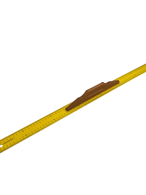 RIGLA METALICA CU SCALA METRICA SI MANER LEMN / 800MM