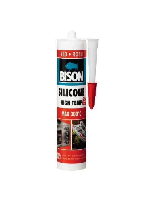 Silicon rezistent la temperaturi ridicate BISON High Temp, roșu, 280ml
