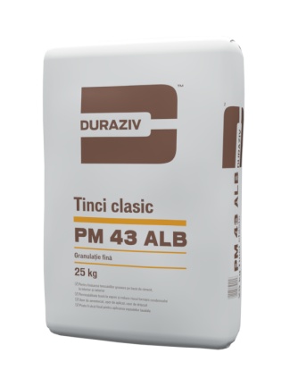 TINCI ALB CLASIC, DURAZIV PM 43, 25KG / PALET 48 SACI