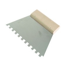 Toothed Stainless Steel Spatula With Wooden Handle 250/6Mm