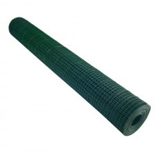 1MM GALVANISED WELDED PLASTIC COATED MESH, MESH 13X13MM / 1X10M