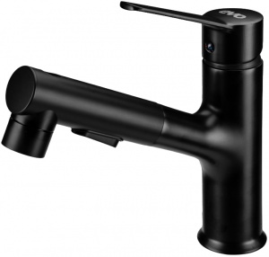 Battery Washbasin 3 Functions Black / 135X195X100Mm