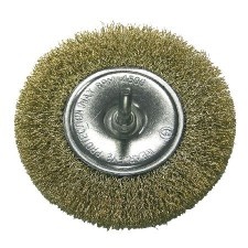 Brass Wire Wire Brush Circular Type With Rod 100Mm