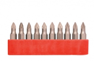 Cr-V Screwdriver Bit For Pozidrive-10pcs / Pz2 - 50Mm