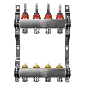 DISTRIBUITOARE DE INOX PENTRU INCALZIRE IN PARDOSEALA, 7 CAI, BASIC, 97DIS107