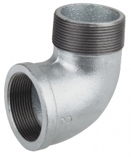 Galvanised Elbow Int-Ext 92 / 2 1/2&quot; - Img 1