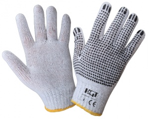 Garden Gloves Black Dot Knitted / 10"