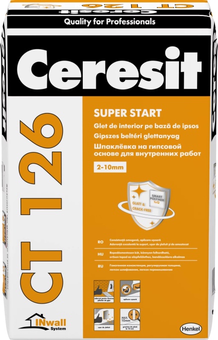 GLET PENTRU INTERIOR PE BAZA DE IPSOS CERESIT CT 126 / 20KG