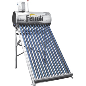 PANOU SOLAR NEPRESURIZAT DIN INOX ECOSOLE 12 TUBURI , BOILER 120 LITRI