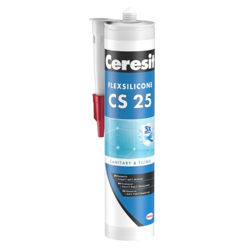 SILICON SANITAR ALB PENTRU ETANSAREA OBIECTELOR SANITARE CERESIT CS 25 / 280ML